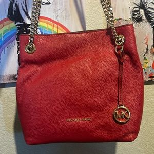 Michael Kors bright red purse